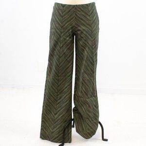 Missoni 6 Chevron Striped Pants Green Print NWOT